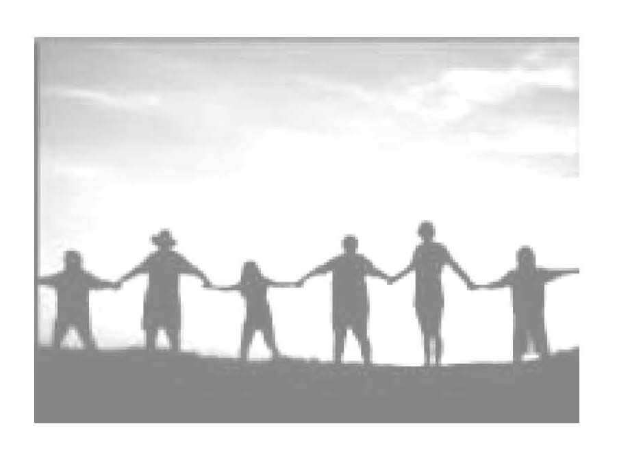 Grupa ludzi trzymająca się za ręce