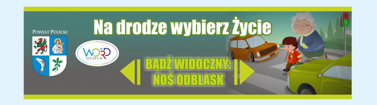 Obrazek przedstawia ulicę i przechodzącą po pasach starszą kobietę z dzieckiem.