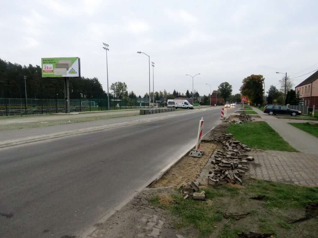 Remontowana droga na odcinku Dobra-Wołczkowo