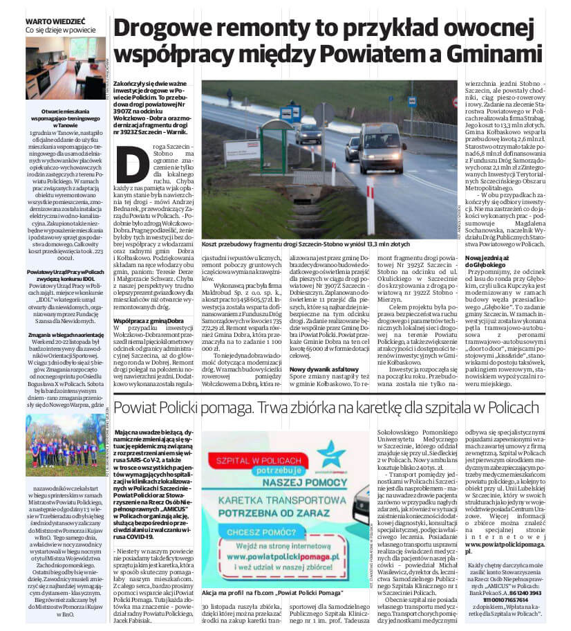 Strona promocyjna Powiatu Polickiego w Głosie Polic