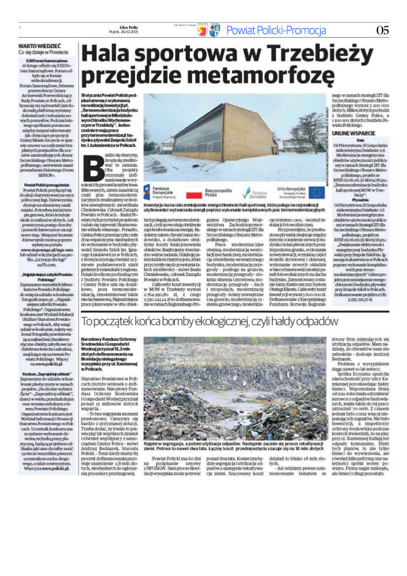 Promocyjna strona Powiatu Polickiego w Głosie Polic