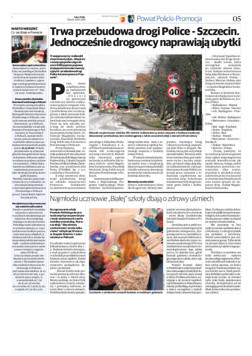 Strona promocyjna Głosu Polic