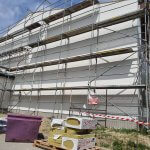 Elewacja hali sportowej Młodzieżowego Ośrodka Wychowawczego w Trzebieży