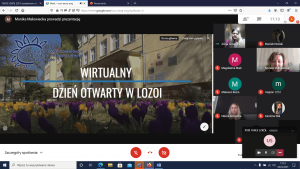 Zrzut ekranu z wirtualnych XVIII Targów Szkół