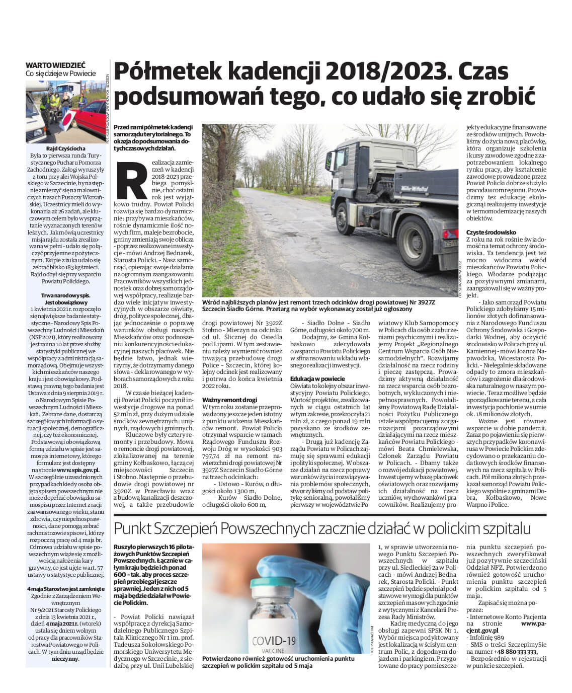 Strona promocyjna Powiatu Polickiego w Głosie Polic