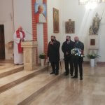 Burmistrz Polic Władysław Diakun wraz z przedstawicielami samorządów gminnych i powiatowych