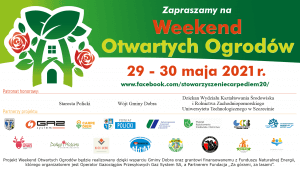 Zaproszenie na Weekend Otwartych Ogrodów 29-30 maja 2021 r.