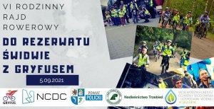 Plakat promujący wydarzenie rajdu rowerowego nad jezioro Świdwie