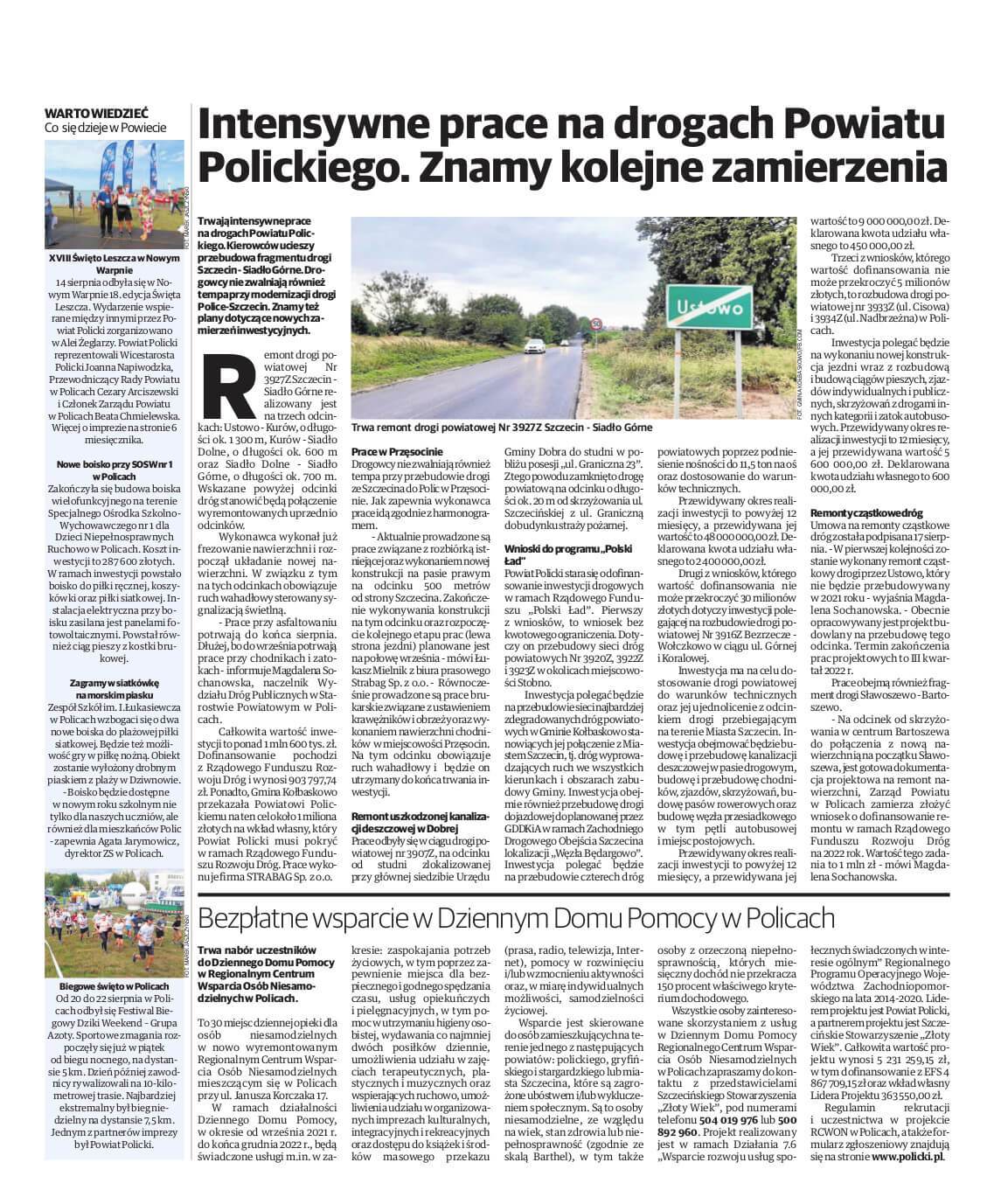 Strona promocyjna Powiatu Polickiego w Głosie Polic