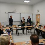 Starosta Policki Andrzej Bednarek, Członek Zarządu Powiatu w Policach Beata Chmielewska i Dyrektor MOW Trzebież Marcin Głuszyk