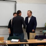 Starosta Policki Andrzej Bednarek, Członek Zarządu Powiatu w Policach Beata Chmielewska i Dyrektor MOW Trzebież Marcin Głuszyk