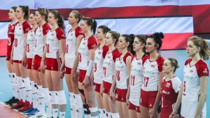 Kadra Polski w piłce siatkowej kobiet podczas prezentacji drużyny