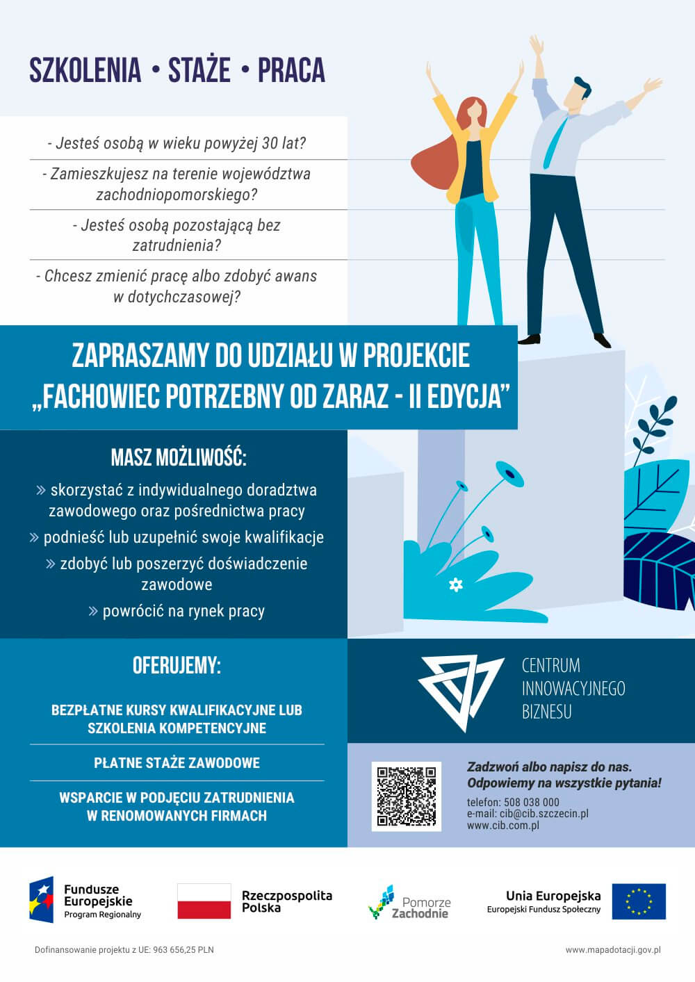 Plakat promujący udział w projekcie