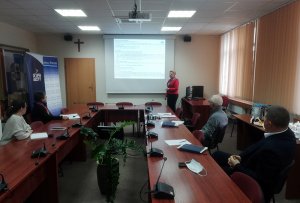 Spotkanie robocze w sali sesyjnej Starostwa Powiatowego w Policach