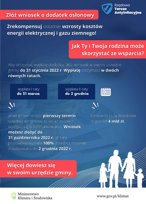 Ulotka informacyjna dot. dodatku osłonowego