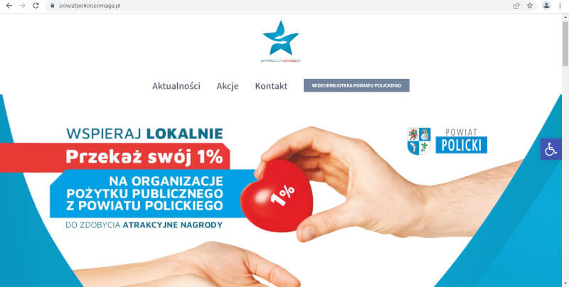 Printscreen nowego portalu informacyjnego