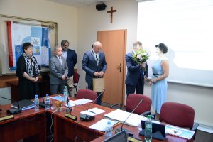 Powitanie nowego Skarbnika Powiatu Polickiego