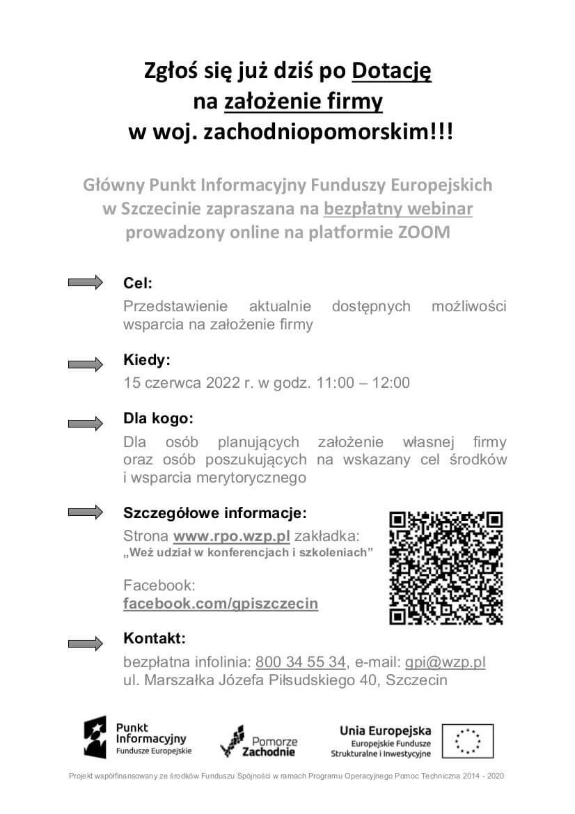 Plakat informujący o wydarzeniu