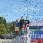 Zwycięzcy "Biegu Neptuna" na podium