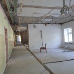 korytarz podczas prac remontowych