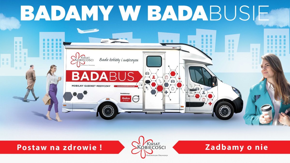 Badabus grafika busa z logiem