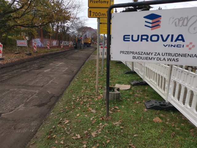 Prace drogowe w Bezrzeczu