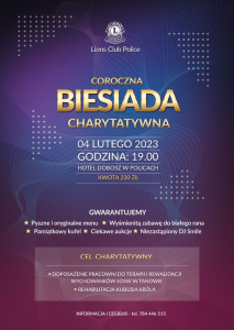 Biesiada Charytatywna plakat promujący wydarzenie