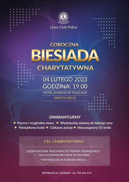 Biesiada Charytatywna plakat promujący wydarzenie