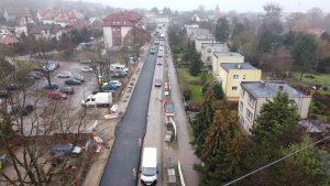 Przebudowa drogi powiatowej w gminie Dobra w m. Bezrzecze z lotu ptaka