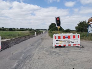Sygnalizacja świetlna na remontowanym odcinku