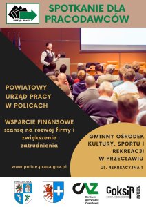 Ulotka promująca spotkanie z pracodawcami