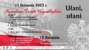 plakat informujący o obchodach Święta Niepodległości w Policach