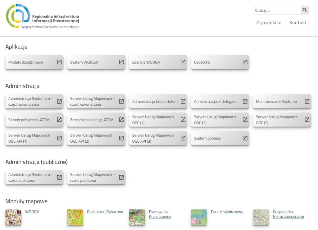 Grafika promująca System Informacji Przestrzennej