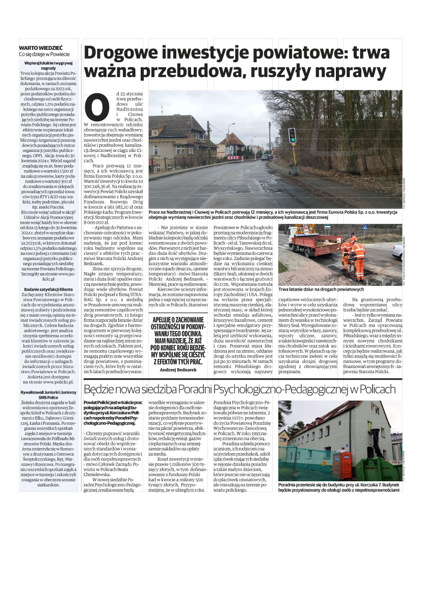 strona promocyjna Głosu Polic