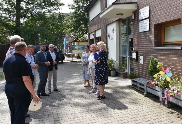 Powitanie gości w PSONI w Policach