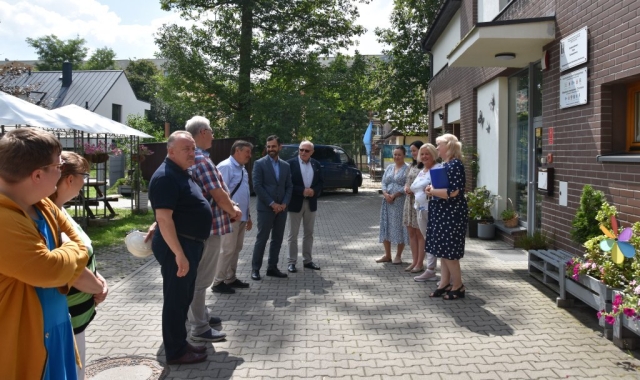 Powitanie gości w PSONI w Policach