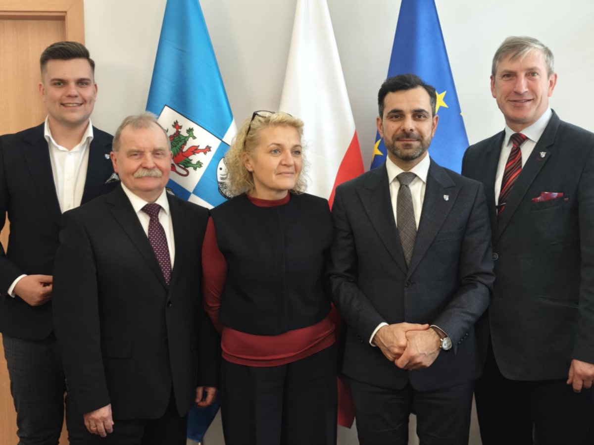 Przedstawiciele Powiatu Polickiego z Sekretarzem i Skarbnikiem Powiatu Polickiego