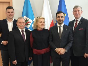 Przedstawiciele Powiatu Polickiego z Sekretarzem i Skarbnikiem Powiatu Polickiego
