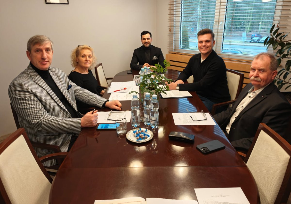 Członkowie posiedzenia Zarządu Powiatu w Policach